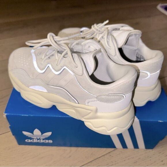 Pre-School Adidas Originals Ozweego Off White/Crystal White/Cloud White - Picture 10 of 16
